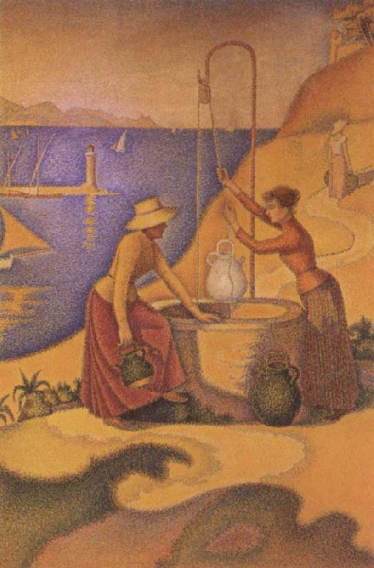 Paul Signac WOmen at the Well oil painting image